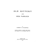 KITTERY, ME:  OLD KITTERY & HER FAMILIES. (Hardcover)