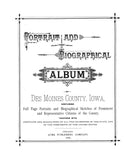 DES MOINES, IA:  PORTRAIT & BIOGRAPHICAL ALBUM OF DES MOINES COUNTY  (Hardcover)