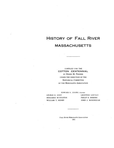 FALL RIVER, MA:  HISTORY OF FALL RIVER. (Softcover)