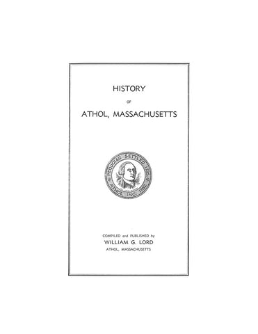 ATHOL, MA: HISTORY OF ATHOL. (Hardcover)