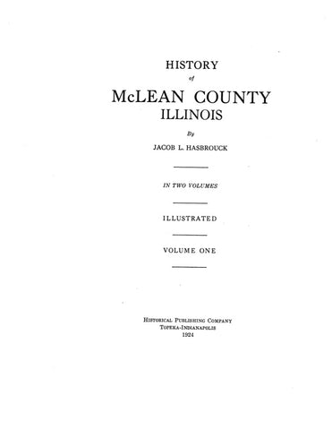 McLEAN, IL:  HISTORY OF McLEAN COUNTY. (Hardcover)