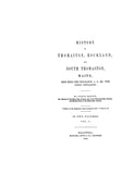 THOMASTON, ME:  HISTORY OF THOMASTON, ROCKLAND & SOUTH THOMASTON, from their First Exploration, a.d. 1605.  With genealogies.