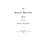 WILTON, ME: THE WILTON REGISTER, 1903-4 [Town History & Directory]. (Softcover)