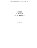 NEW HAVEN, CT: FAMILIES OF ANCIENT NEW HAVEN. (Hardcover)
