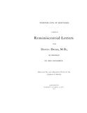 PIONEER LIFE IN KENTUCKY: Series of Reminscential Letters from Daniel Drake, M.D., of Cincinnati to His Children.  Ohio Valley Historical Series, Number VI.