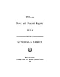 DOVER, ME: THE DOVER & FOXCROFT REGISTER, 1904 [Town Histories & Directories]. (Softcover)