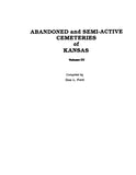 CEMETERIES, KS:  ABANDONED AND SEMI-ACTIVE CEMETERIES.  (Hardcover)