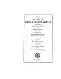 GREAT BARRINGTON, MA:  HISTORY OF GREAT BARRINGTON, 1676-1882, Extended to 1922. (Hardcover)