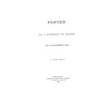 PORTER, ME:  PORTER AS A PORTION OF MAINE: Its Settlement, etc. (Softcover)