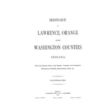LAWRENCE, IN:  HISTORY OF LAWRENCE, ORANGE & WASHINGTON COUNTIES (Hardcover)