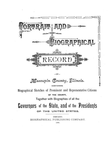 MACOUPIN, IL:  PORTRAIT & BIOGRAPHICAL RECORD OF MACOUPIN COUNTY (Hardcover)