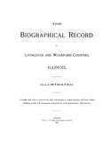 LIVINGSTON, IL: BIOGRAPHICAL RECORD OF LIVINGSTON & WOODFORD COUNTIES.