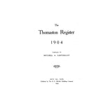 THOMASTON, ME: THE THOMASTON REGISTER, 1904 [Town History & Directory]. (Softcover)