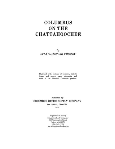 COLUMBUS, GA: Columbus on the Chattahoochee