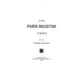 PARIS, ME:  THE PARIS REGISTER, 1906 [Town History & Directory]. (Softcover)