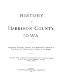 HARRISON, IA:  HISTORY OF HARRISON COUNTY. (Hardcover)