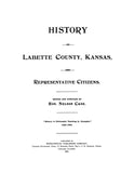 LABETTE, KS:  HISTORY OF LABETTE COUNTY & Representative Citizens. (Hardcover)