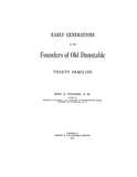 DUNSTABLE, MA: EARLY GENERATIONS OF OLD DUNSTABLE: Thirty Families. (Softcover)