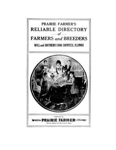WILL Co., IL:  PRAIRIE FARMERS DIRECTORY OF WILL & SOUTHERN COOK COUNTIES: