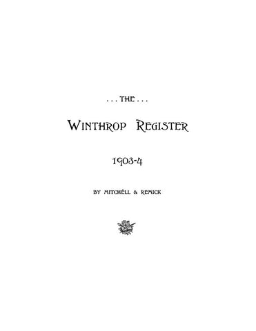 WINTHROP, ME: THE WINTHROP REGISTER, 1903-4 [Town History & Directory]. (Softcover)
