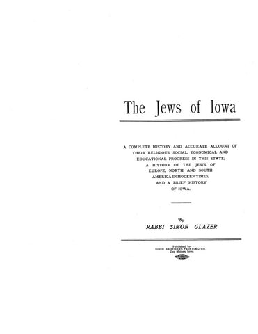 IOWA:  THE JEWS OF IOWA