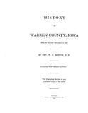 WARREN, IA: HISTORY OF WARREN COUNTY (Hardcover)