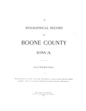 BOONE, IA: BIOGRAPHICAL RECORD OF BOONE COUNTY. (Hardcover)