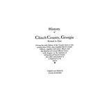 CLINCH, GA:  HISTORY OF CLINCH COUNTY, Giving the Early History of the County Down to the Present [1916];
