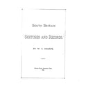 SOUTH BRITAIN, CT:  SKETCHES & RECORDS OF SOUTH BRITAIN. (Softcover)