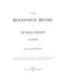 DEKALB, IL: BIOGRAPHICAL RECORD OF DEKALB COUNTY.