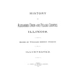 ALEXANDER, IL: HISTORY OF ALEXANDER, UNION & PULASKI COUNTIES. (Hardcover)