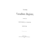 VASSALBORO, ME: THE VASSALBORO REGISTER, 1904 [Town History & Directory]. (Softcover)