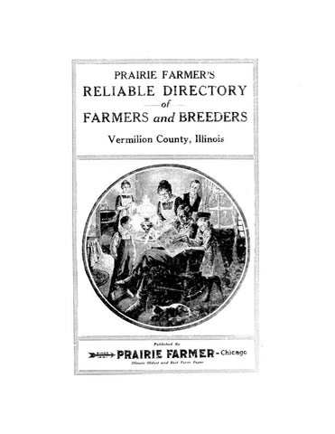 VERMILLION, IL:  PRAIRIE FARMER'S DIRECTORY OF VERMILLION COUNTY, ILLINOIS.
