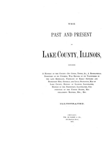 LAKE CO., IL:  PAST & PRESENT OF LAKE COUNTY
