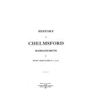 CHELMSFORD, MA:  HISTORY OF CHELMSFORD. (Hardcover)