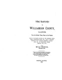 WILLIAMSON, IL:  HISTORY OF WILLIAMSON COUNTY, from the Earliest Times Down to the Present [1876].
