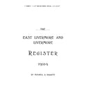 EAST LIVERMORE, ME:  EAST LIVERMORE & LIVERMORE REGISTER, 1903-4 [Town histories & directories]. (Softcover)