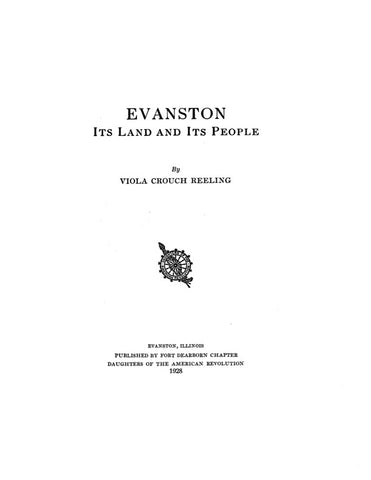EVANSTON, IL:   EVANSTON, Its Land & Its People.