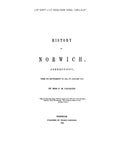 NORWICH, CT:  HISTORY OF NORWICH, from its Settlement in 1660 to January, 1845.