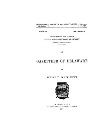 GAZETTEER OF MARYLAND & DELAWARE. (Softcover)