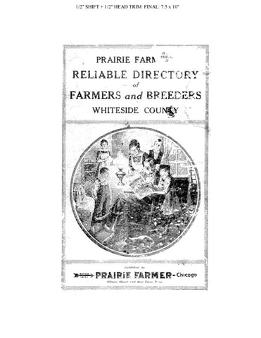 WHITESIDE, IL:  PRAIRIE FARMER'S DIRECTORY OF WHITESIDE COUNTY, ILLINOIS. (Softcover)