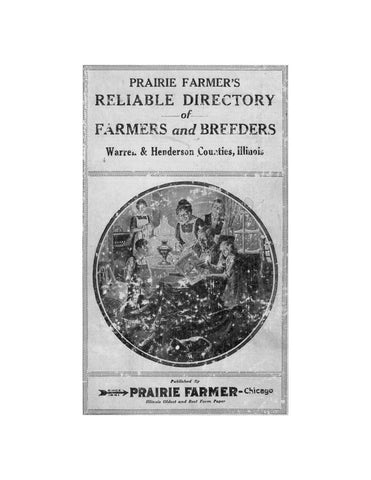 WARREN, IL:  PRAIRIE FARMER'S RELIABLE DIRECTORY OF FARMERS & BREEDERS: WARREN & HENDERSON COS, IL.