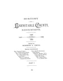 BARNSTABLE, MA:  HISTORY OF BARNSTABLE COUNTY, 1620-1890. (Hardcover)