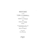 MORRILL, ME: HISTORY OF THE TOWN OF MORRILL in the County of Waldo & State of Maine. 1944