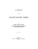 DOGGETT: A History of the Doggett-Daggett Family 1894