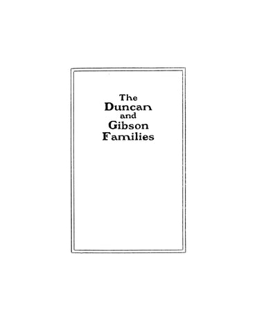 DUNCAN - GIBSON Family 1905