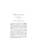 DAVIS: Samuel Davis of Oxford, MA & Joseph Davis of Dudley, MA & their descendants 1884