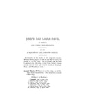 DAVIS: Samuel Davis of Oxford, MA & Joseph Davis of Dudley, MA & their descendants 1884