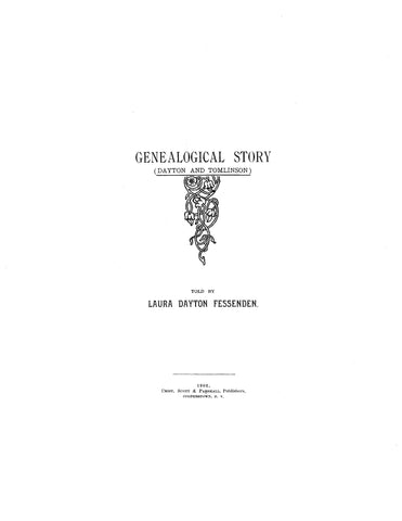 DAYTON: Genealogical story: Dayton and Tomlinson 1902