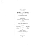 DEACON: Descendants of the Deacon family of Elstowe & London, & sketches of allied families 1898